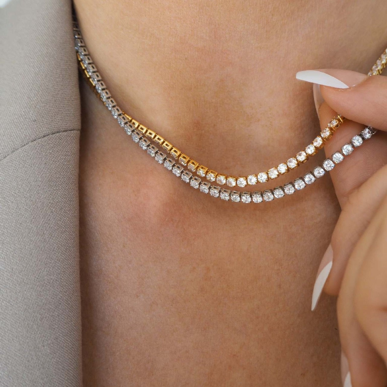 Tennis necklace 2mm