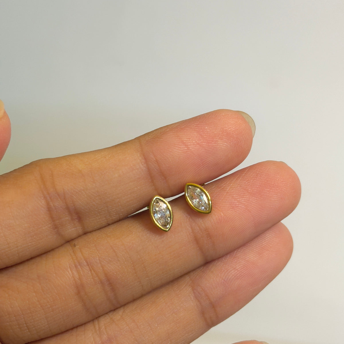Marquise stone studs