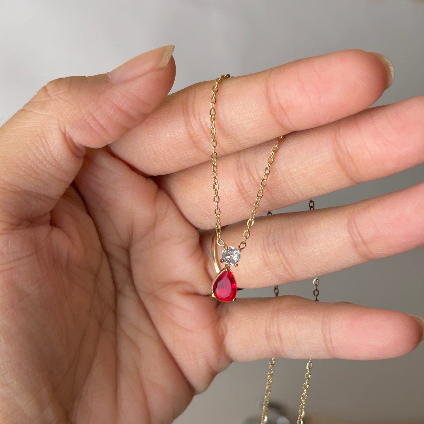 Red stone necklace