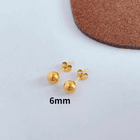 Round bead studs(6mm)