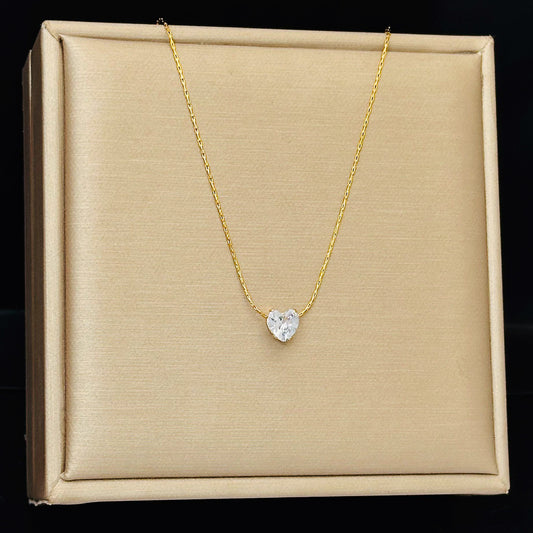 Heart stone necklace