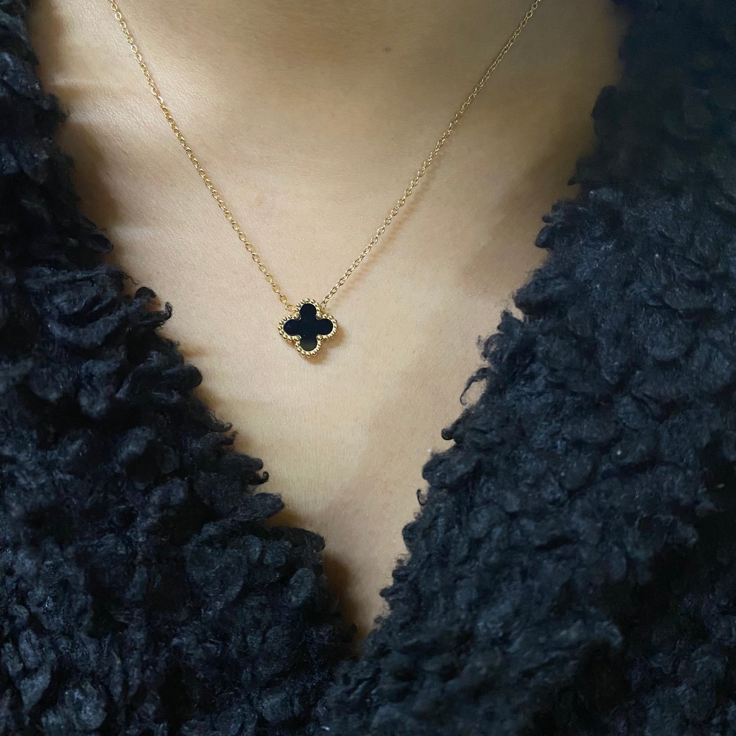 Clover necklace(reversible)