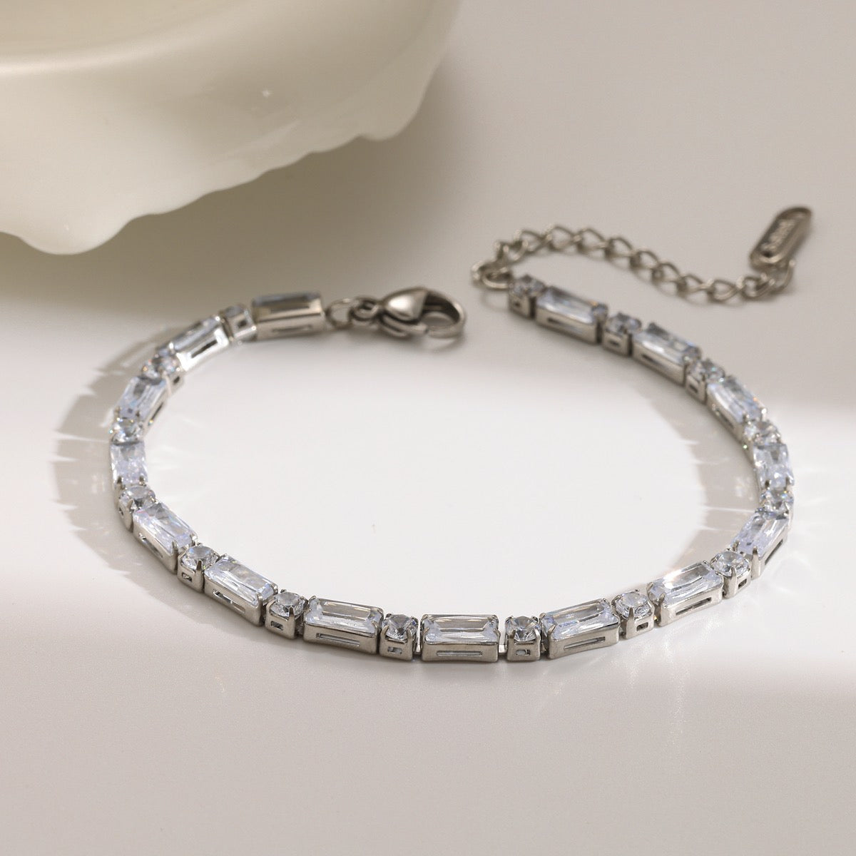 Rectangle tennis bracelet