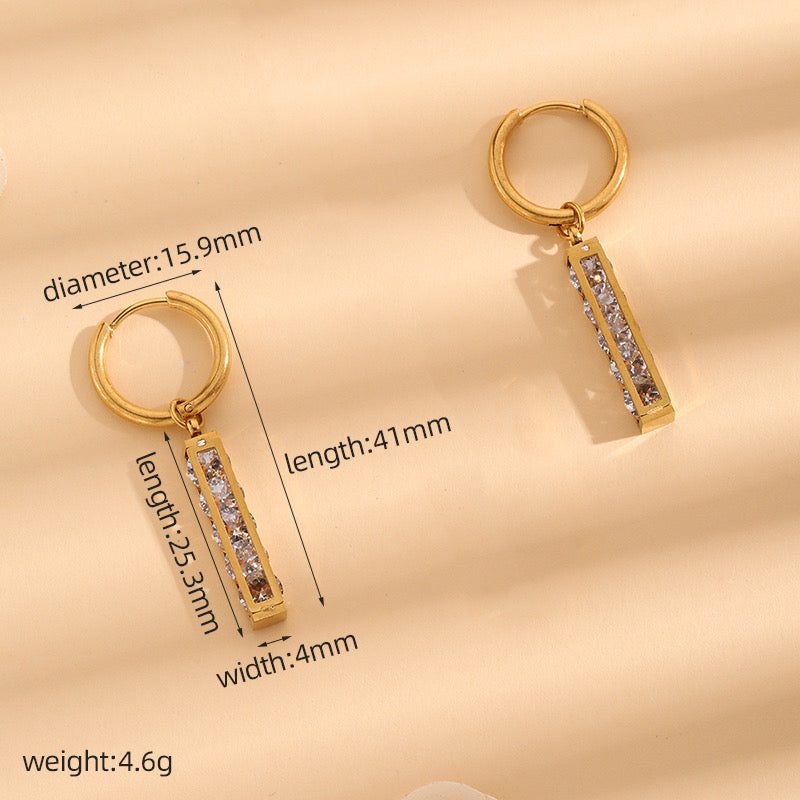 Detachable bar earrings