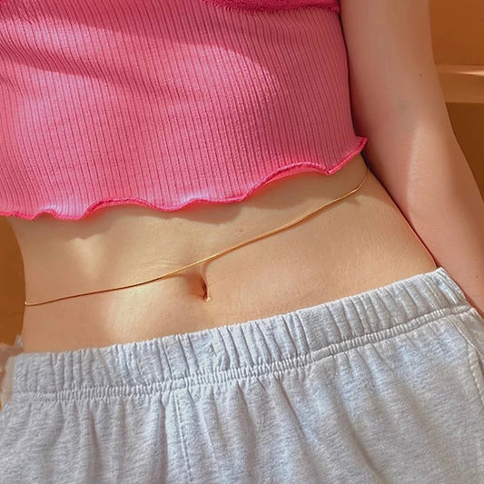 Rounded snake waist chain