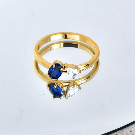 Duo ring (blue)