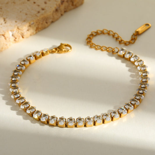 Oval tennis bracelet