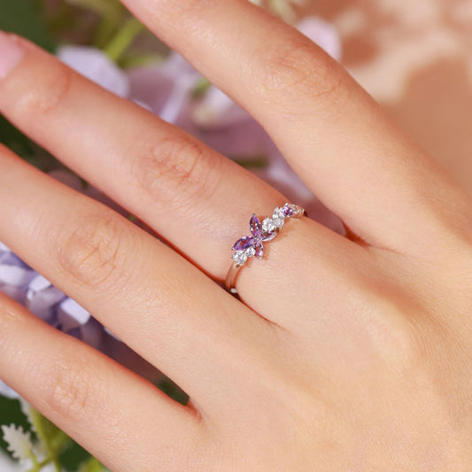 Butterfly ring (S925)