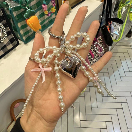 Big heart bag charm