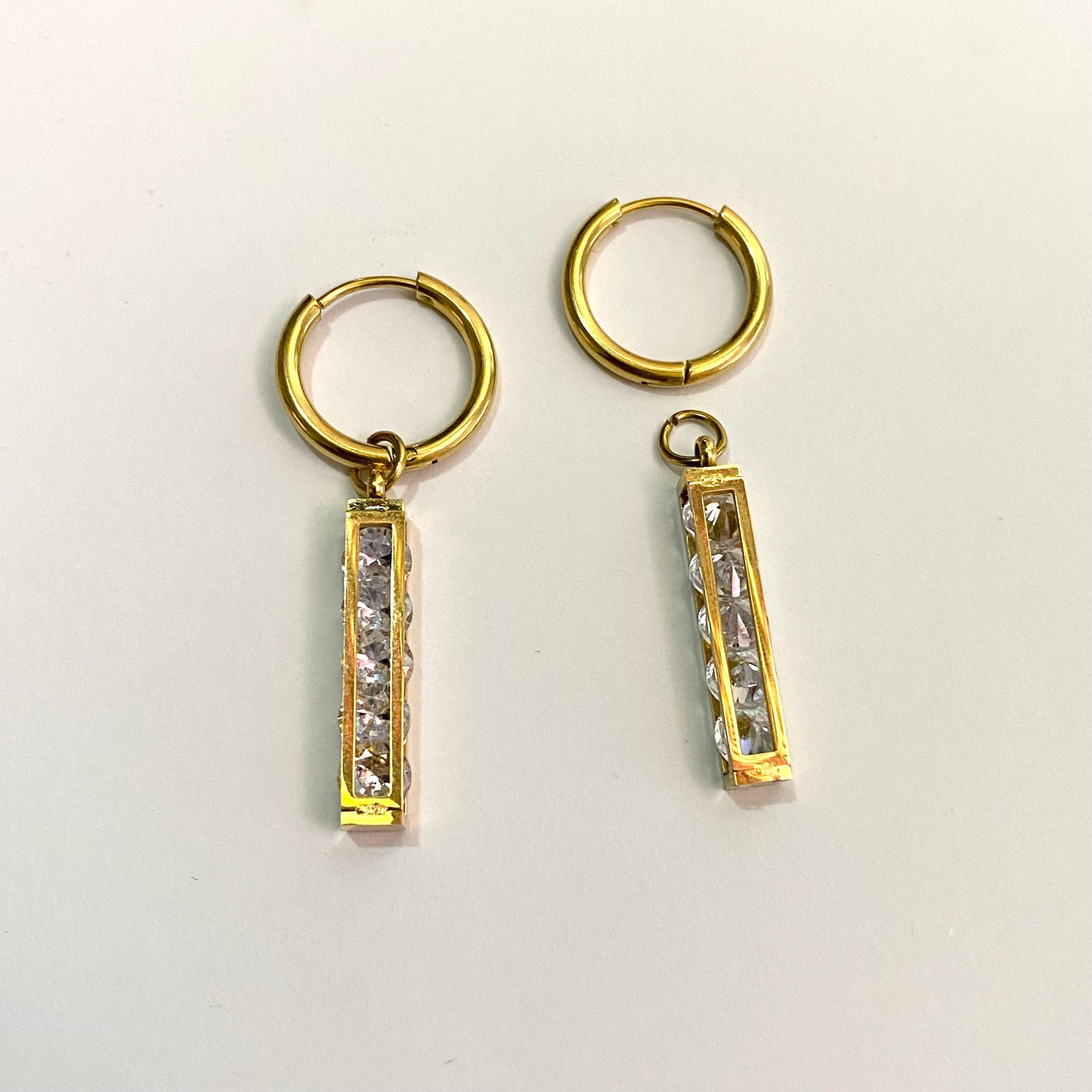 Detachable bar earrings