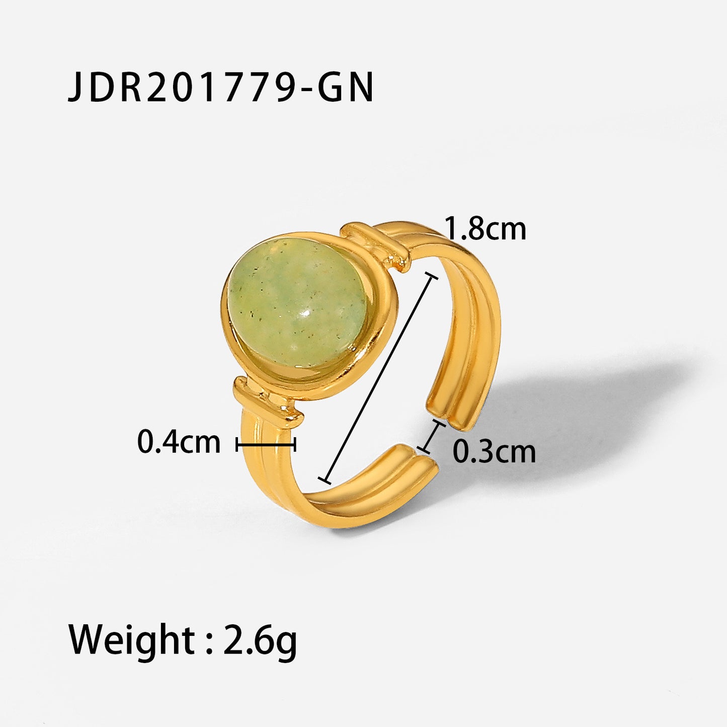 Oval stone ring