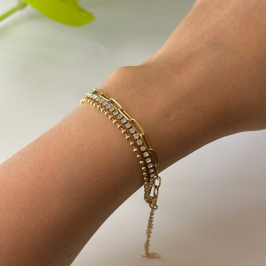 3 layered bracelet