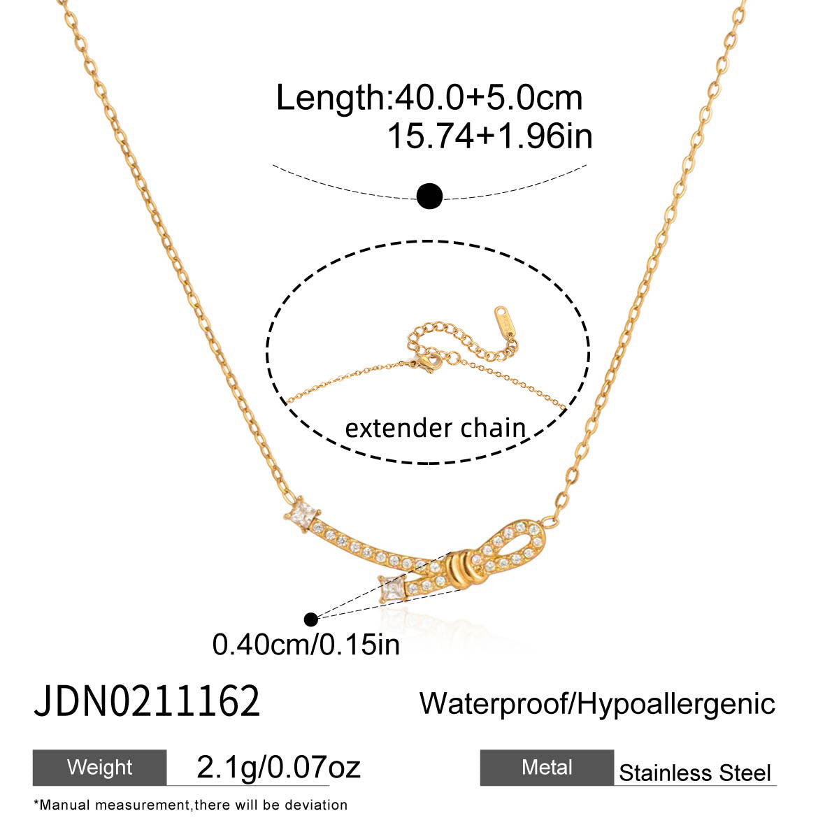 Sera studded knot chain