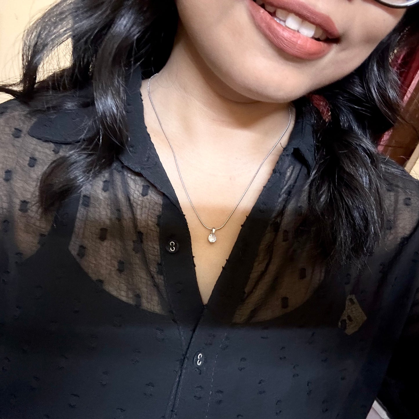 Liza solitaire necklace