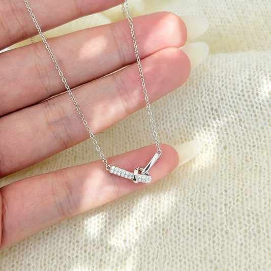 Knot silver necklace