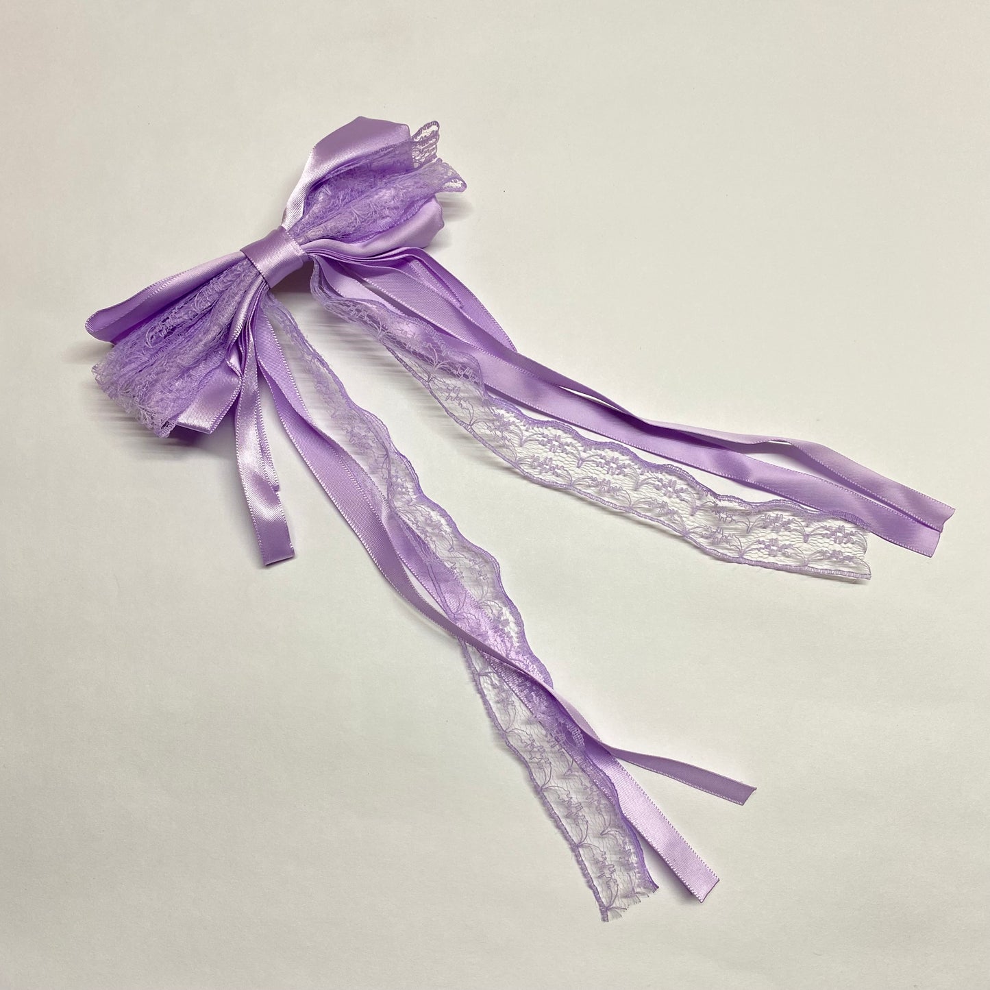 French barrette lace bow