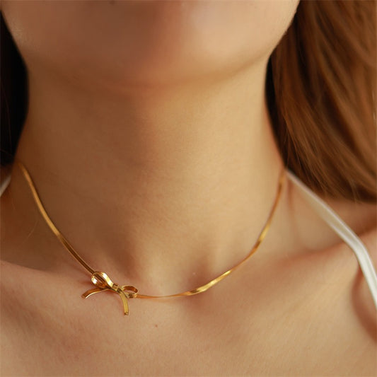 Bow snake chain( choker type)