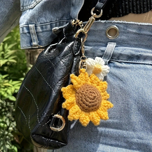 Sunflower bag keychain