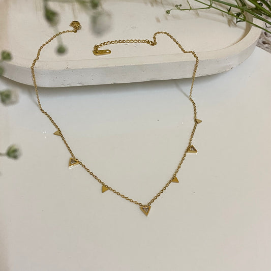 Tiny triangle necklace