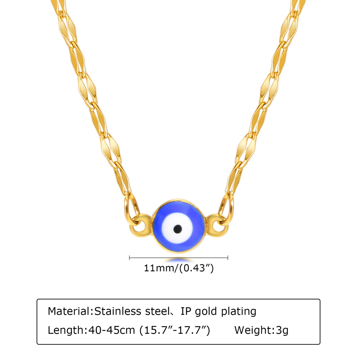 Tiny evil eye necklace