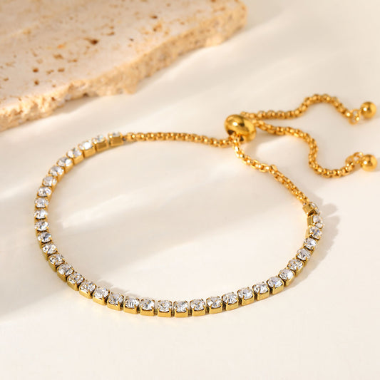 Adjustable tennis bracelet