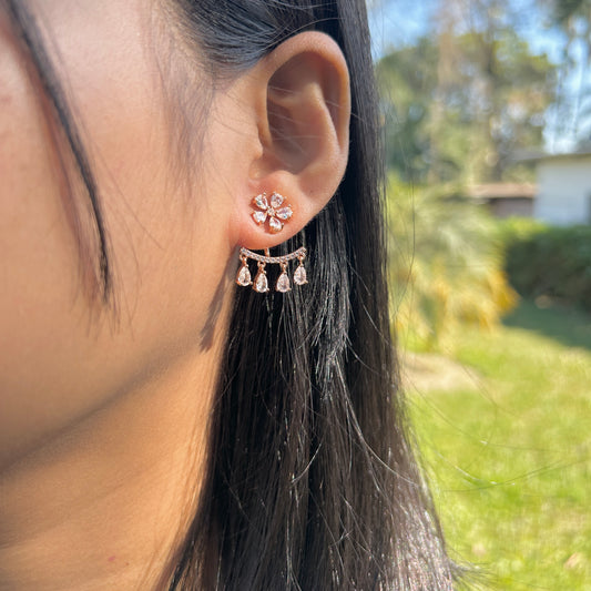 2in1 flower earrings