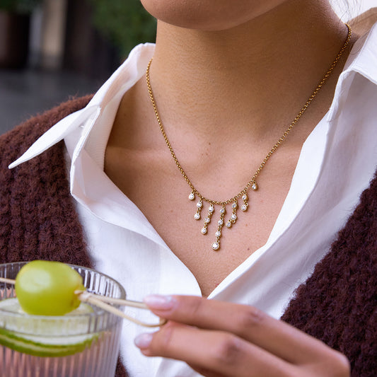 Diamond drop necklace