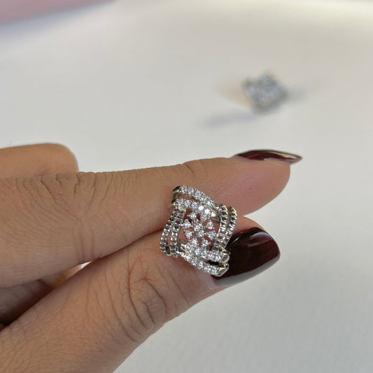 Square flower studs