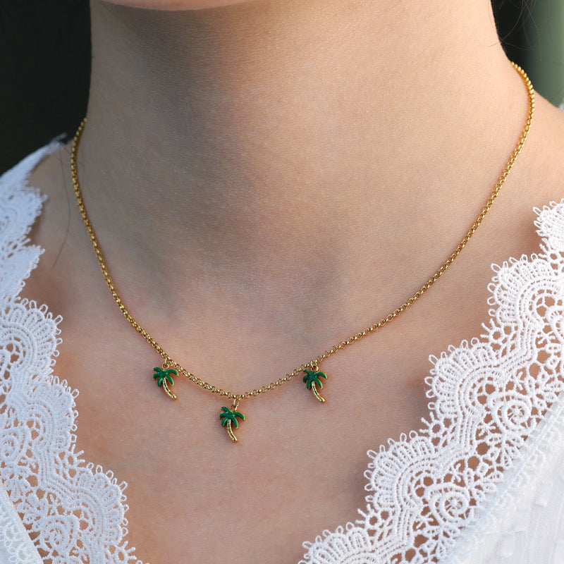 Palm tree necklace
