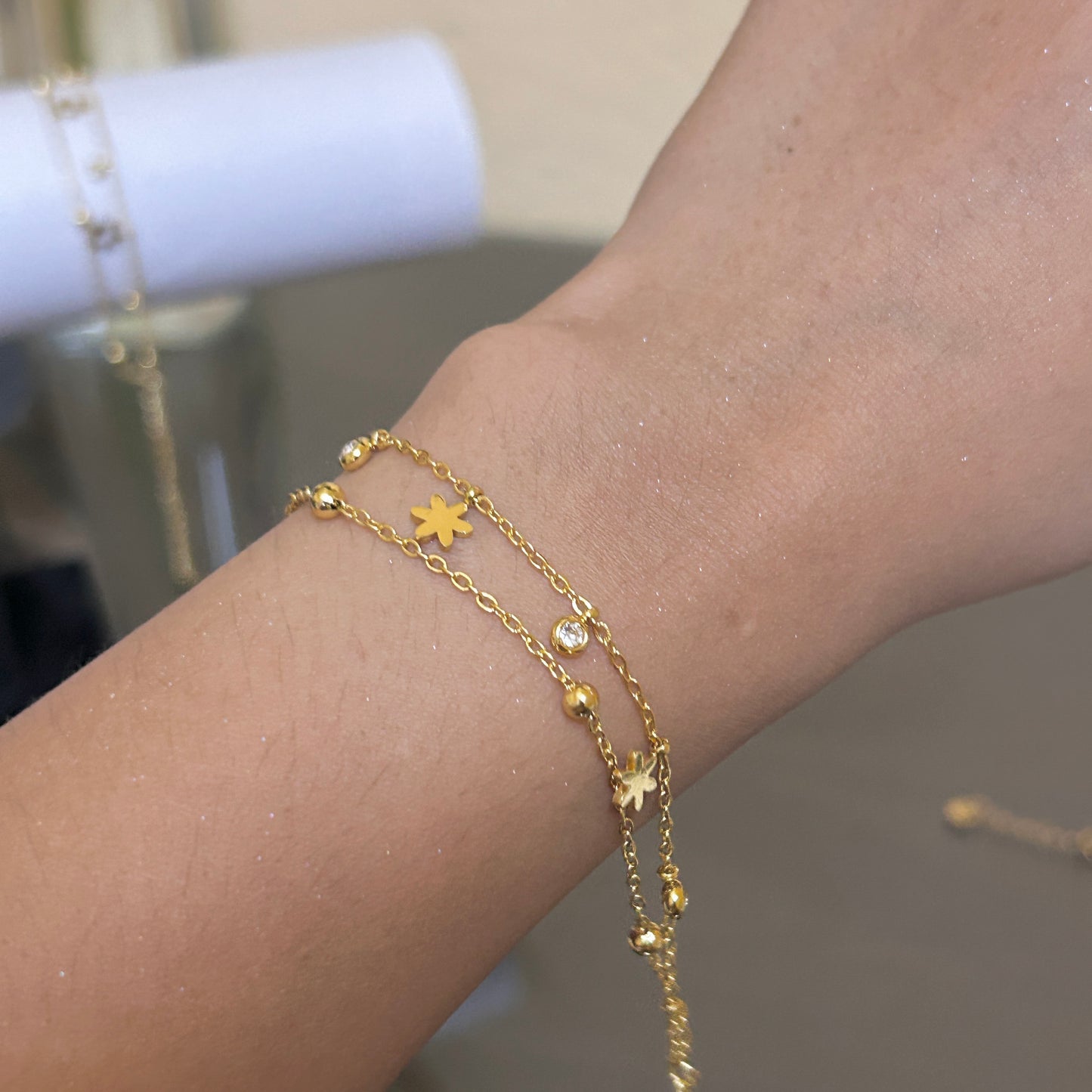 Dual chain bracelets