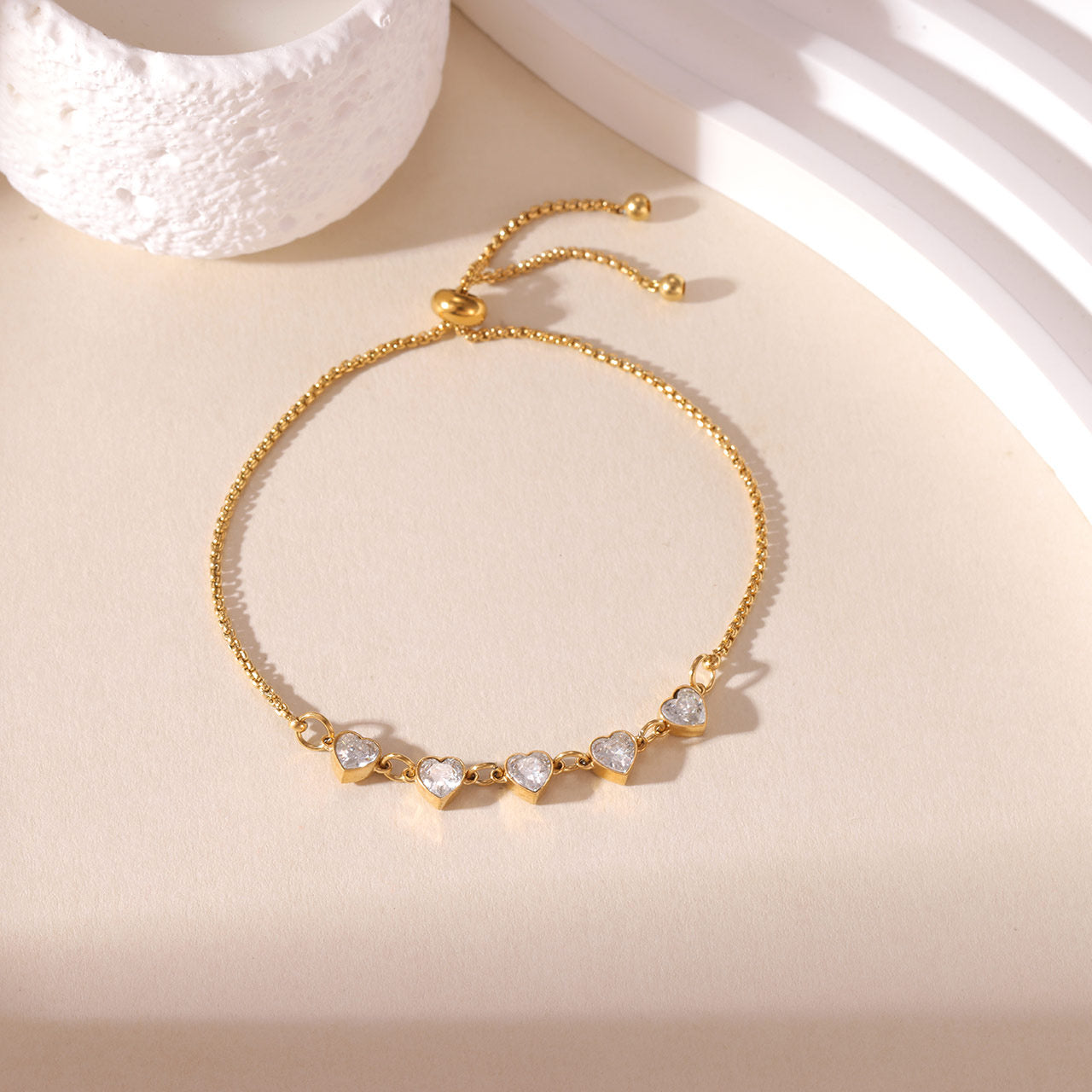 Heart adjustable bracelet