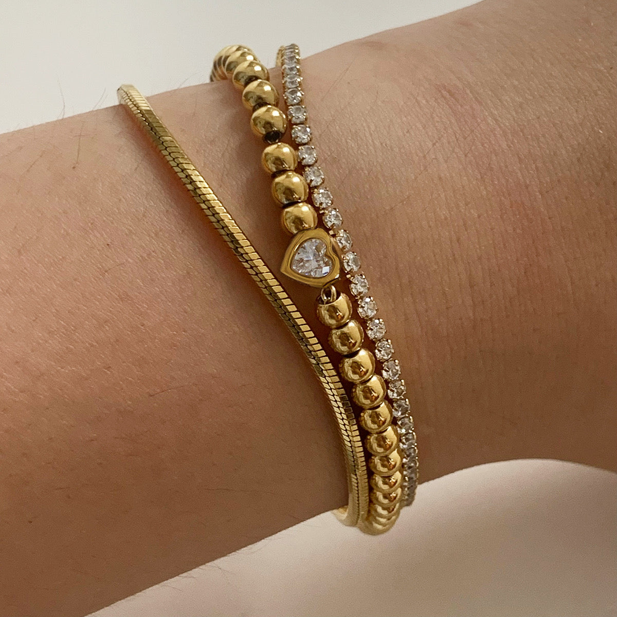 Heart with beads bracelet