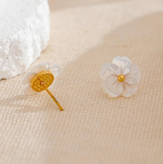 White flower studs
