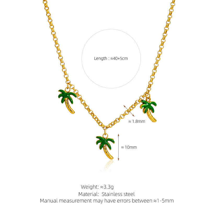 Palm tree necklace