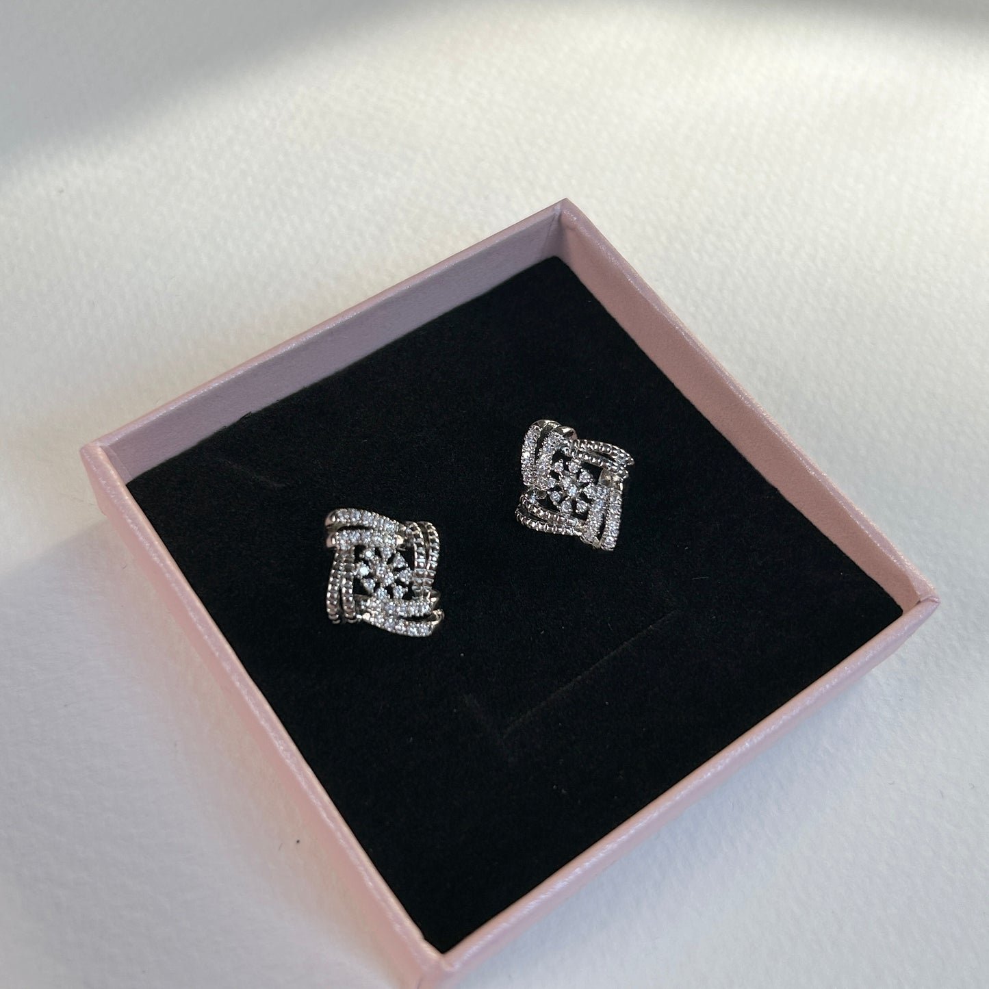Square flower studs