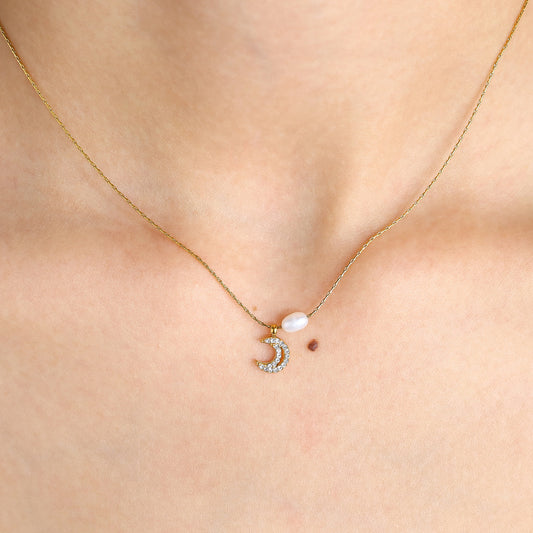 Crescent moon necklace